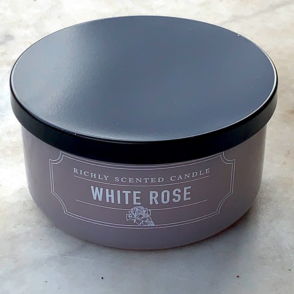 DW HOME CANDLE WHITE ROSE MINI RICHLY SCENTED NEW